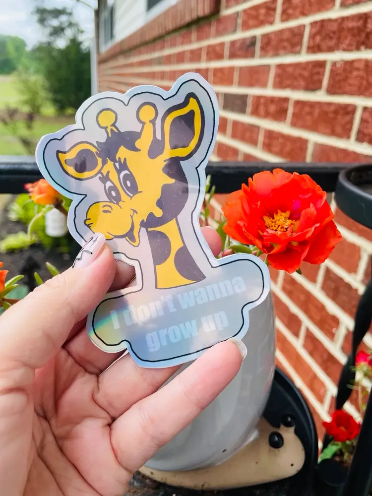 I Don’t Wanna Grow Up Holographic Sticker 