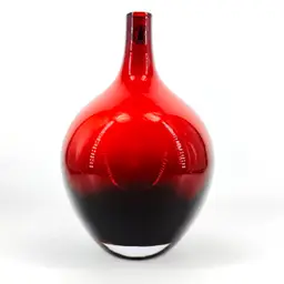 Contemporary IKEA Ruby Red MCM Style Glass Vase