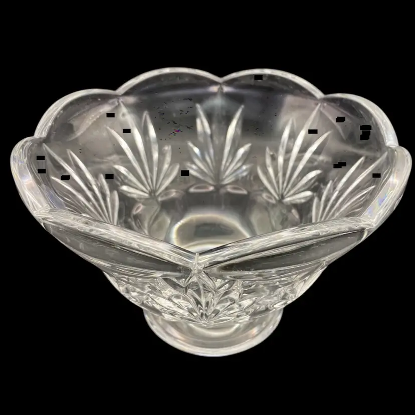 Vintage Royal Limited Lead Crystal Tulip Bowl, 7" Diameter, Czech Republic