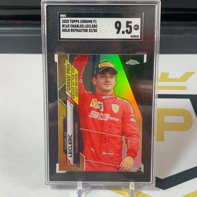 2020 Chrome Charles Leclerc #163 Gold Refractor SGC 9.5