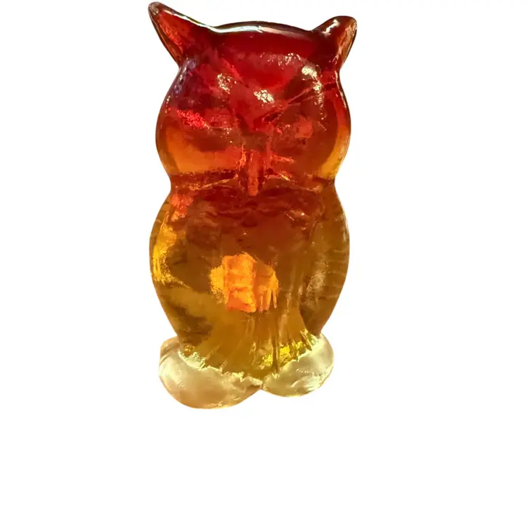 Kanahawa Amberina Owl GLOWS Vintage & Delightful - 3.5”
