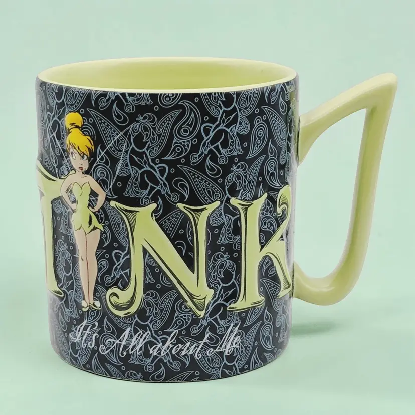Disney Parks Ceramic 3D Tinkerbell Mug Extra Large Capacity Authentic Original