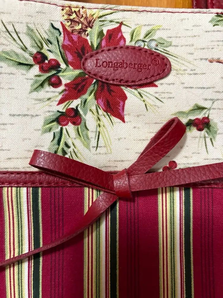 Vintage Longaberger Canvas and Leather Purse