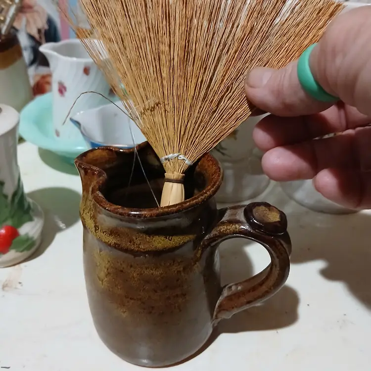 Vintage jug and mini broom
