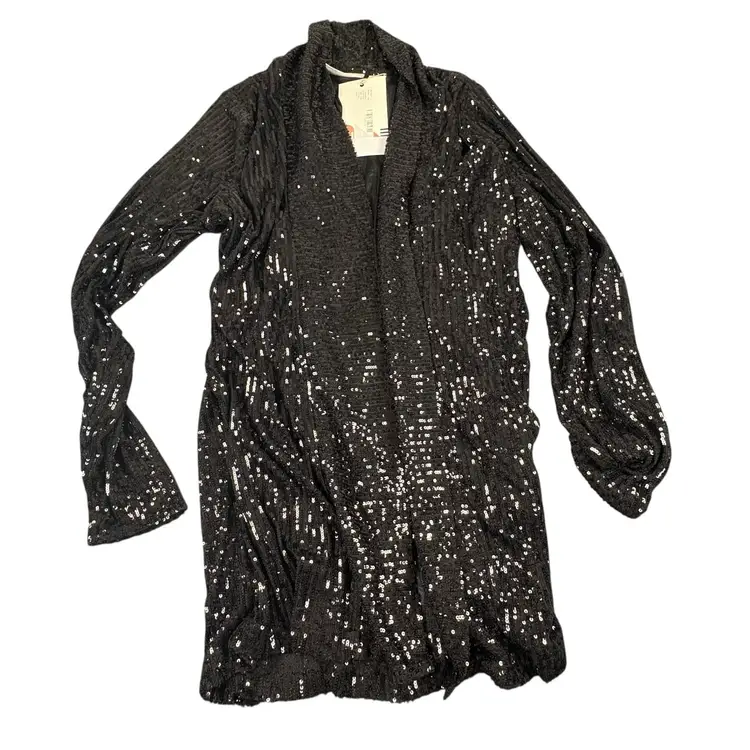 Kim Gravel Jingle Belles Sequin Mesh Open Front Topper A670903 NWOT 5 Pc