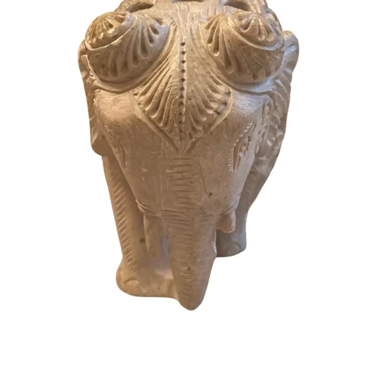 Carved Soapstone Elephant With Baby Inside