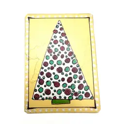 Artist Trading Card Tis The Season Silver Red Green