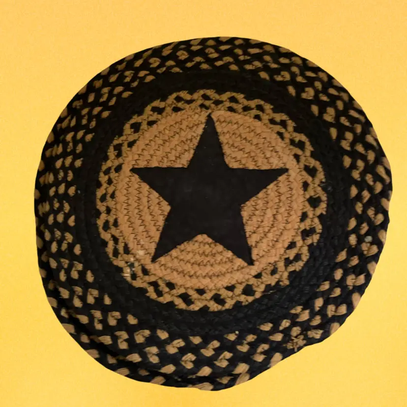 13a. Farmhouse Jute Trivet Stencil Star Set Of 5
