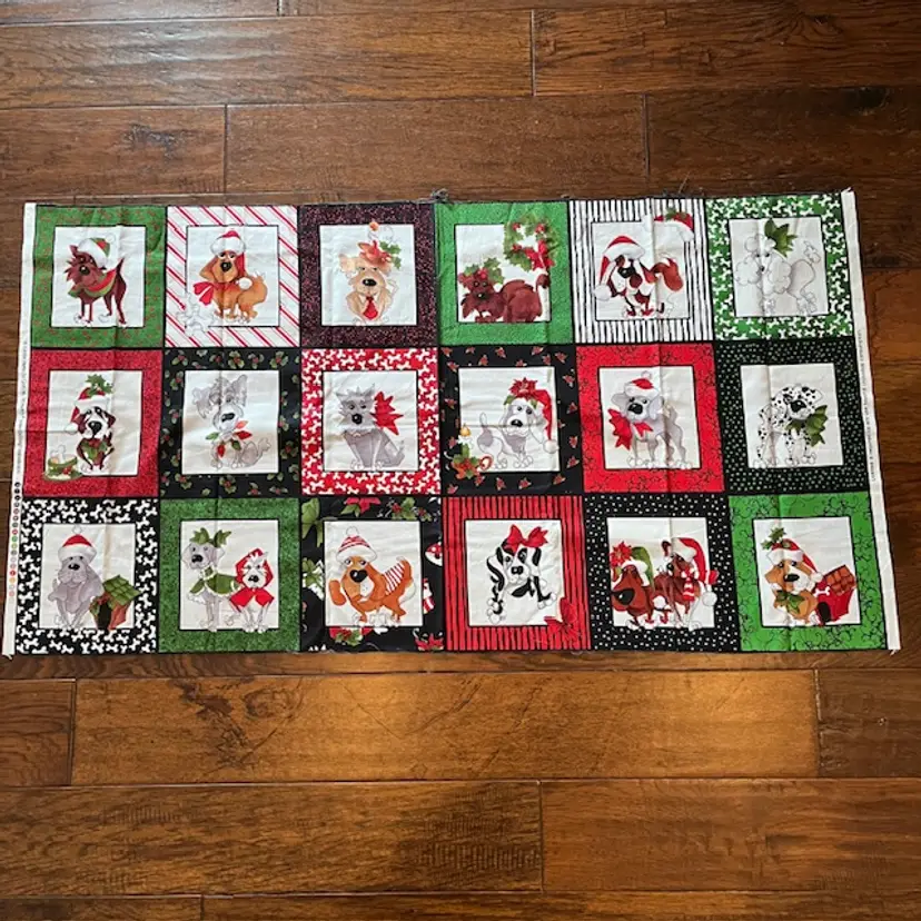Christmas Dogs All Dressed Up - by Quilting Treasures 23" x 43"