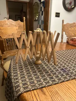 Vintage Wooden Yarn Swift Spinning Wheel Unwinder Knitting Crochet Tool