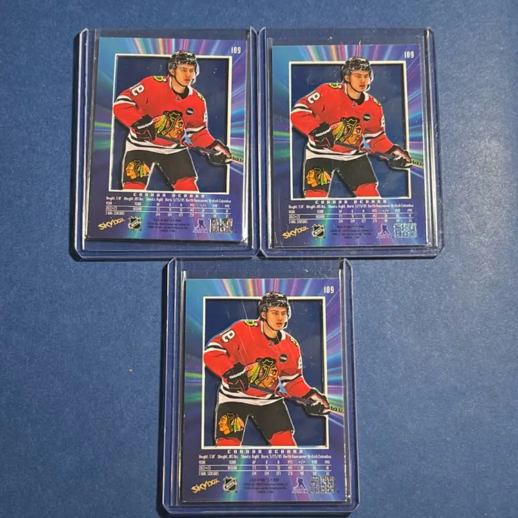 2023-24 Skybox E-X 2000 Rookies Connor Bedard #109 Rookie RC Bundle - Chicago Blackhawks