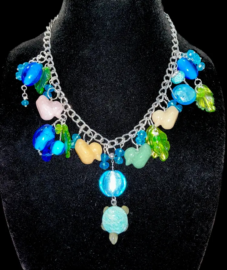 DUCK POND MURANO GLASS & GEMSTONE SET