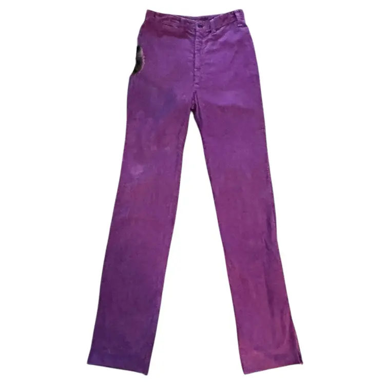 Adolphe Lafont Women's Vtg Corduroy Pants French Size 40 Purple 1980s Set of 2