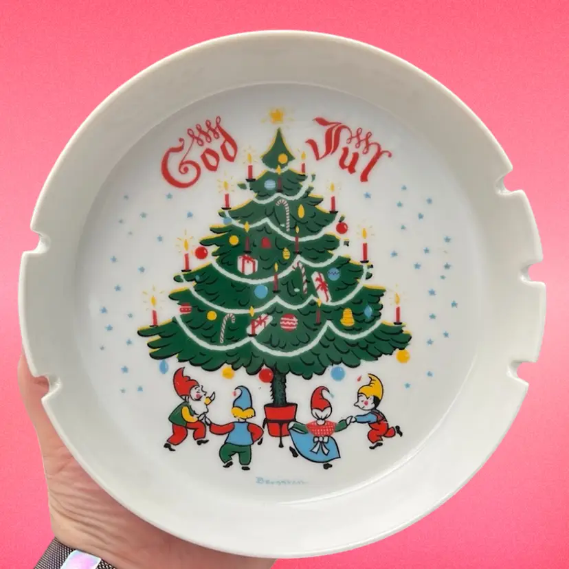 Vintage Berggren ‘God Jul’ Ceramic Ashtray