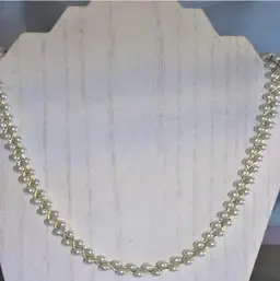 2 strand Weaved Pearl Necklace UNIQUE