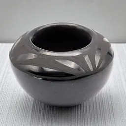Santa Clara Pueblo Polished Black Miniature Pot by Margie Naranjo 1.5 in x 2 in