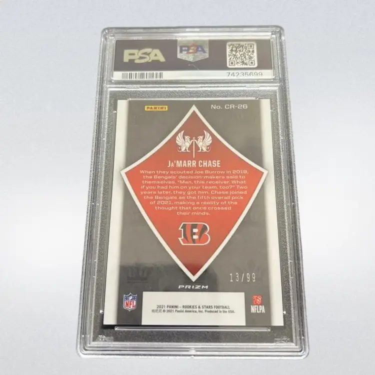 2021 Panini Rookies And Stars Ja’Marr Chase Red Crusade Rookie Card! Cincinnati Bengals 