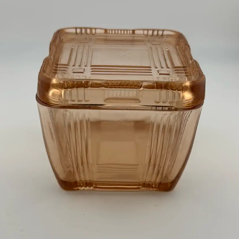Pink Glass Refrigerator Dish