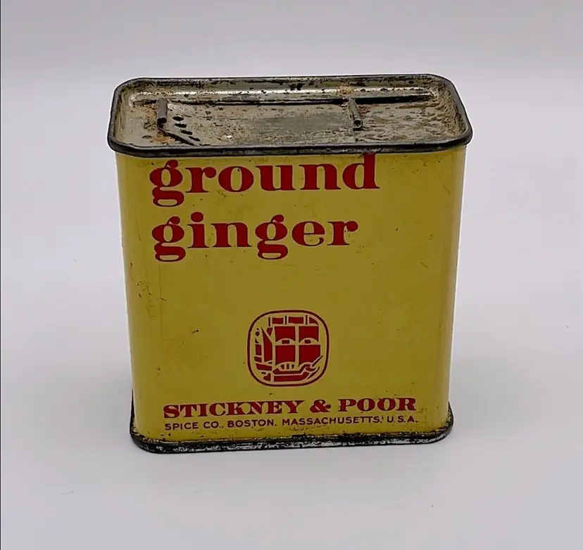 Vintage, Stickney & Poor Spice Co., Boston, MA. USA, Ground Ginger Tin