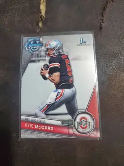 2023 Bowman Chrome University Kyle McCord Ohio State 1st Bowman Card