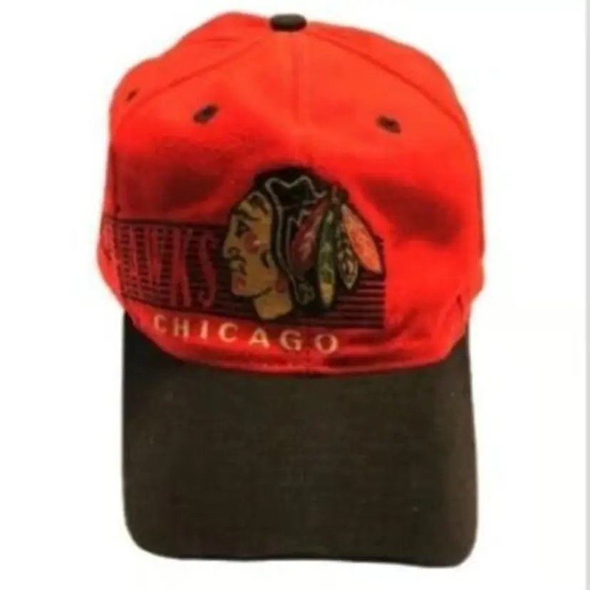 Vintage Chicago Blackhawks Baseball Style Hat Snapback NHL Made In Taiwan
