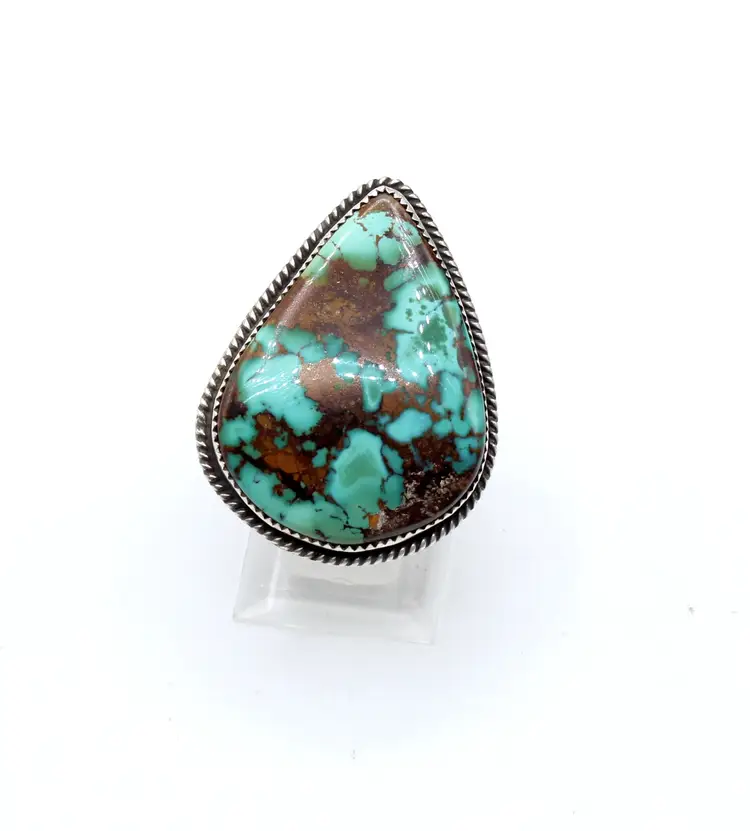 **STUNNING** Southwestern sterling silver Royston turquoise size 14 ring 39.90g