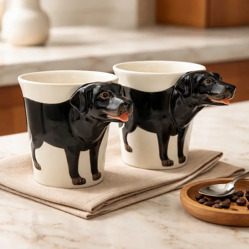 Labrador Retriever Coffee Mugs (2), 3.5"
