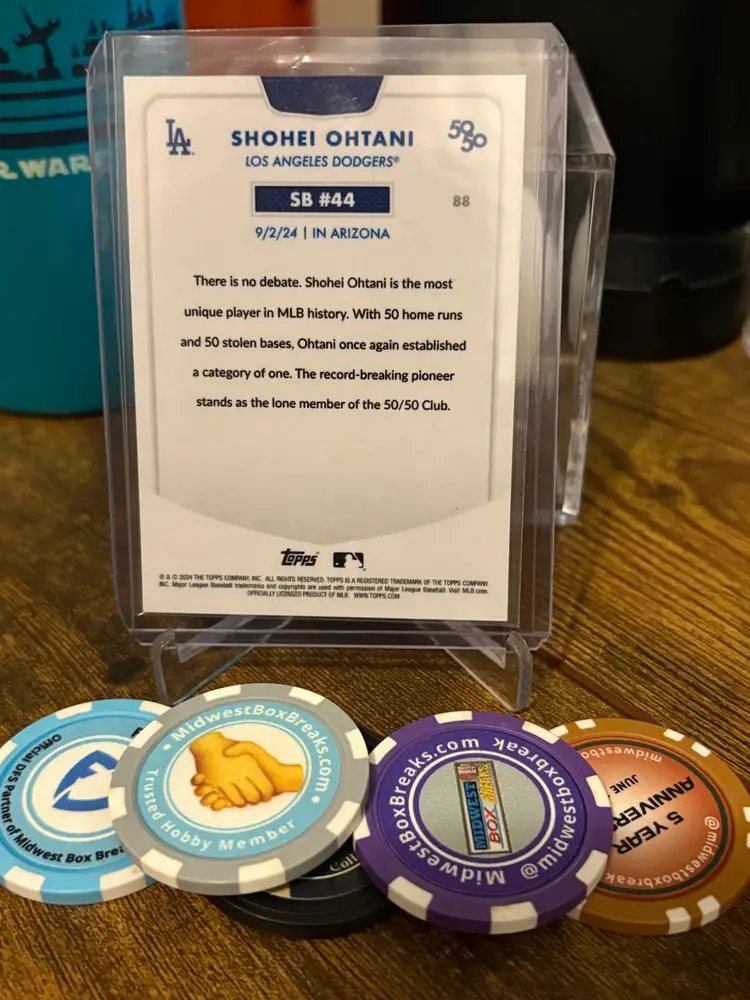2024 Topps Chrome 50/50 Shohei Ontani #88 SB 44 Blue /150