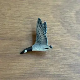 Vintage Hand Painted Leather Canadian Goose Brooch Pin Canada