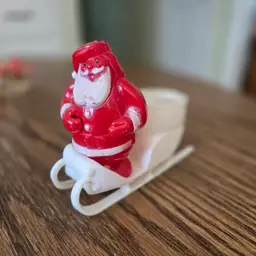 1950's Christmas Santa Claus Rosbro? with Sleigh ~ Candy Container