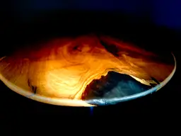 Round Live Edge Wood and Resin Table