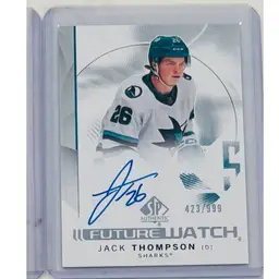 Jack Thompson 2024-25 SP Authentic Future Watch Rookie Auto /999 #113 San Jose