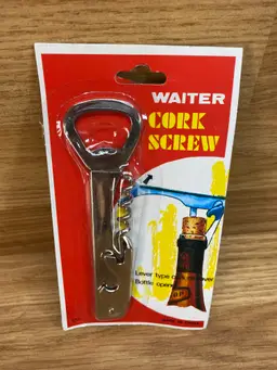 Vintage Waiters Cork Screw Manual Lever Solid Stainless Steel Wine Bottle Opener