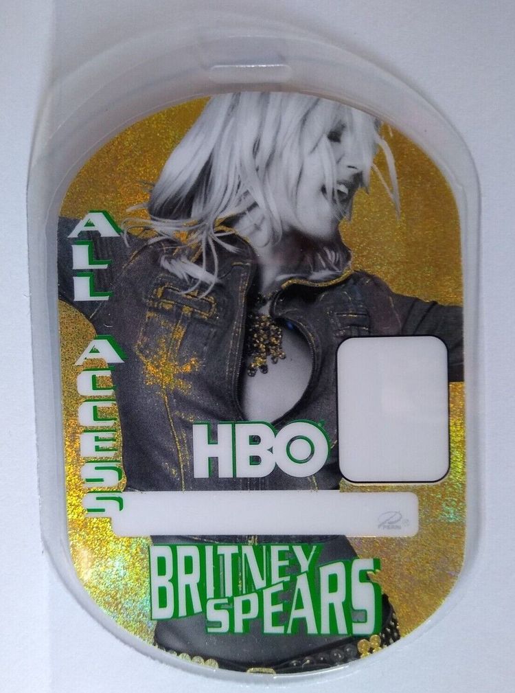 Britney Spears Dream Within A Dream Backstage Pass Original Gold Background Oval