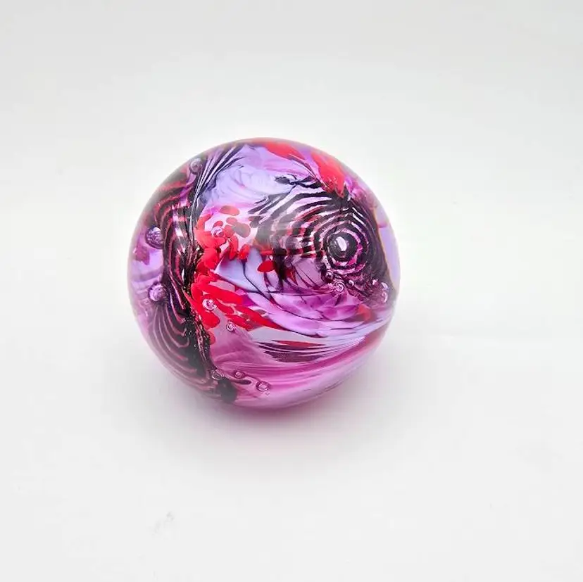Caithness Moulin Rouge Art Glass Paperweight, Scotland, 2002