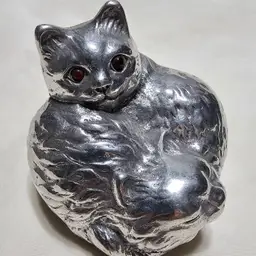 Pewter Arthur Court Kitten Pile Paperweight
