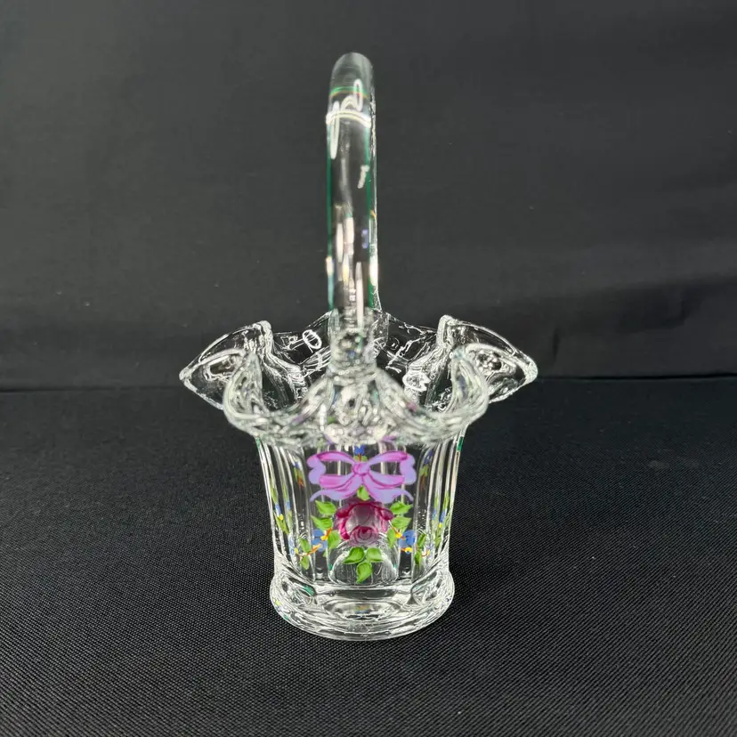 Fenton Hand Painted Basket