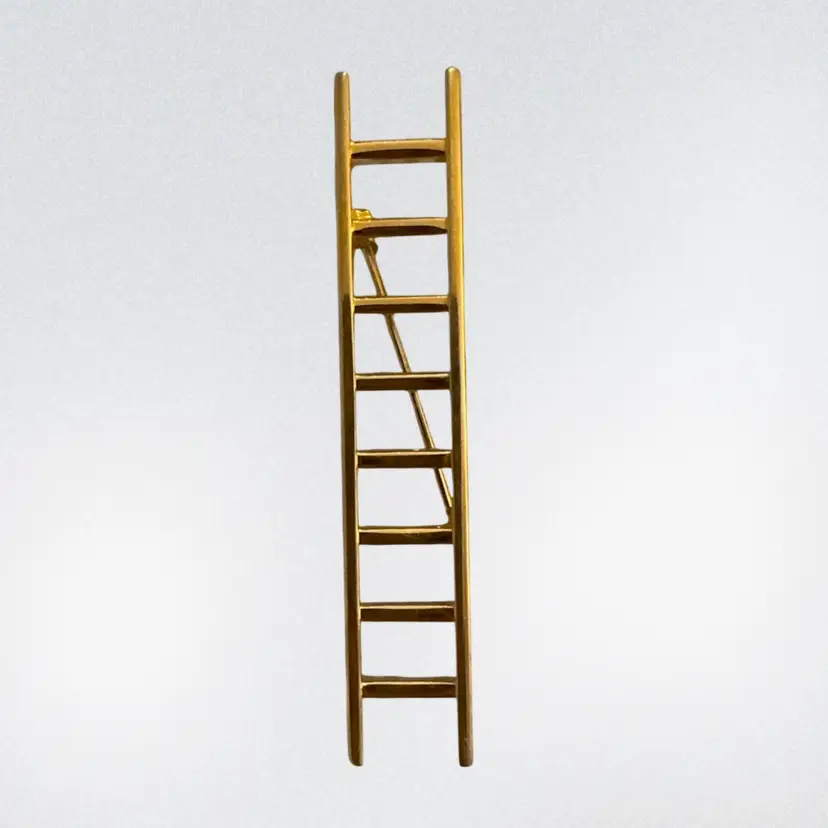 Gold Tone Ladder Brooch