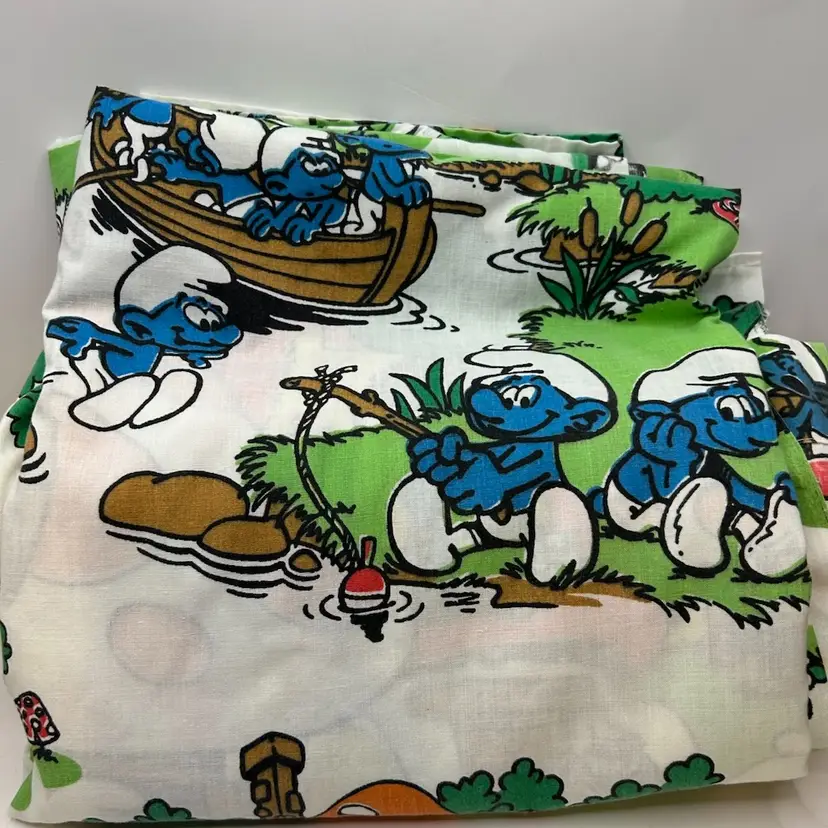 Smurfs Flat Sheet Twin