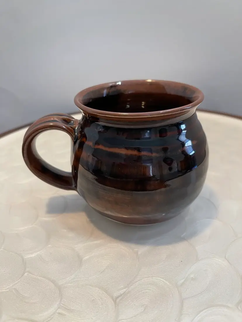 Clouds Folsom Brown Pottery Mug