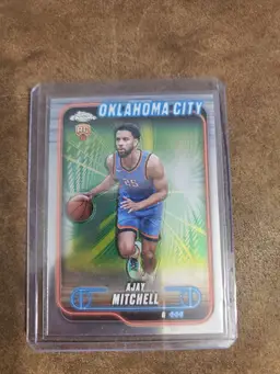 2025 Topps Chrome Ajay Mitchell Oklahoma City RC Card
