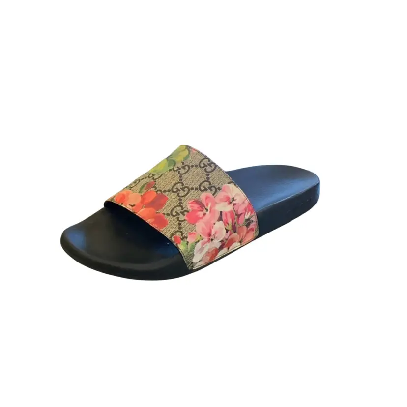 Gucci GG Supreme Blooms Slides Sz 39