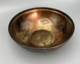 Sand & Water 5 1/2" Glass Bowl - Black and Copper