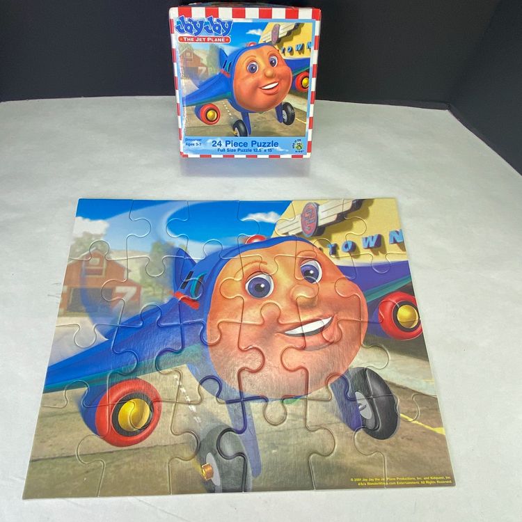 Vintage 2002 Jay Jay The Jet Plane 24 Piece Puzzle by Pressman PBS Kids