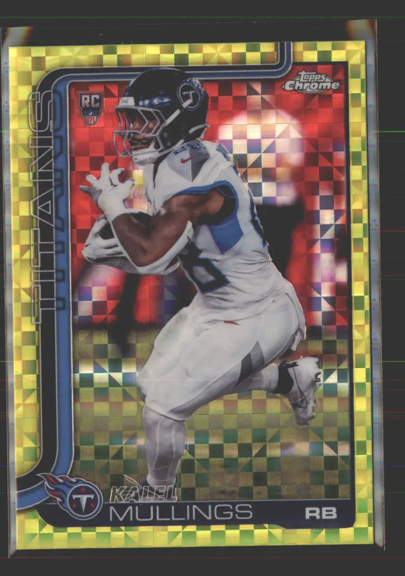 Kalel Mullings 2025 Topps Chrome Lime Green X-Fractor #309 - (142) - Tennessee Titans