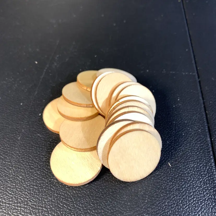 20-Blank Wood Rounds 1"