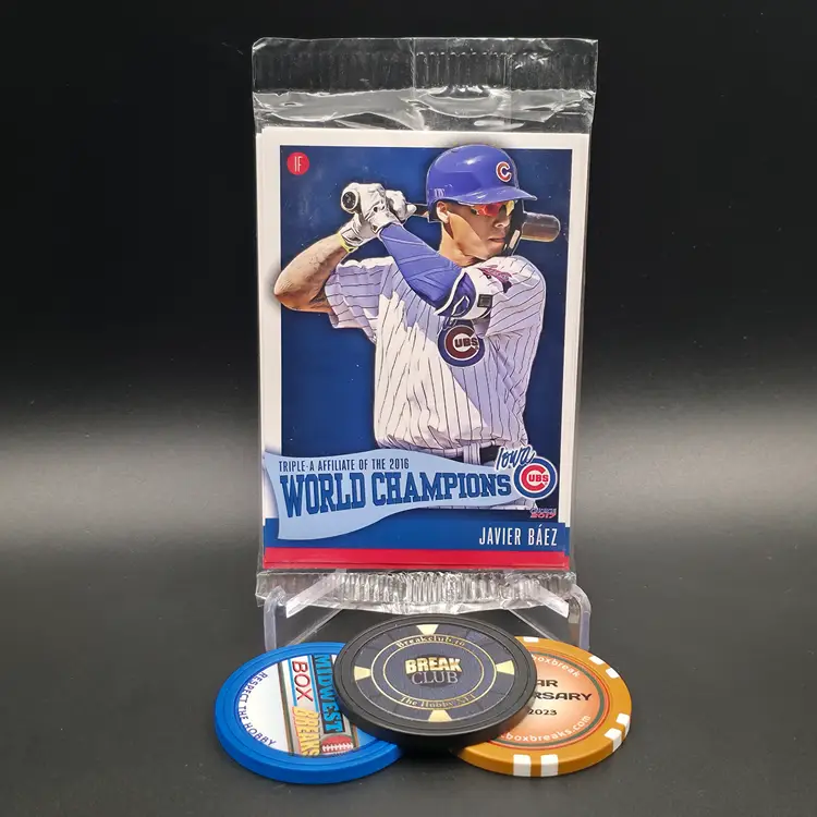 Chicgo Cubs World Series History Iowa Cubs Promo Pack Unopened - 2017 Choice Baseball - Card #21 through 25 Javier Baez + - Iowa Cubs