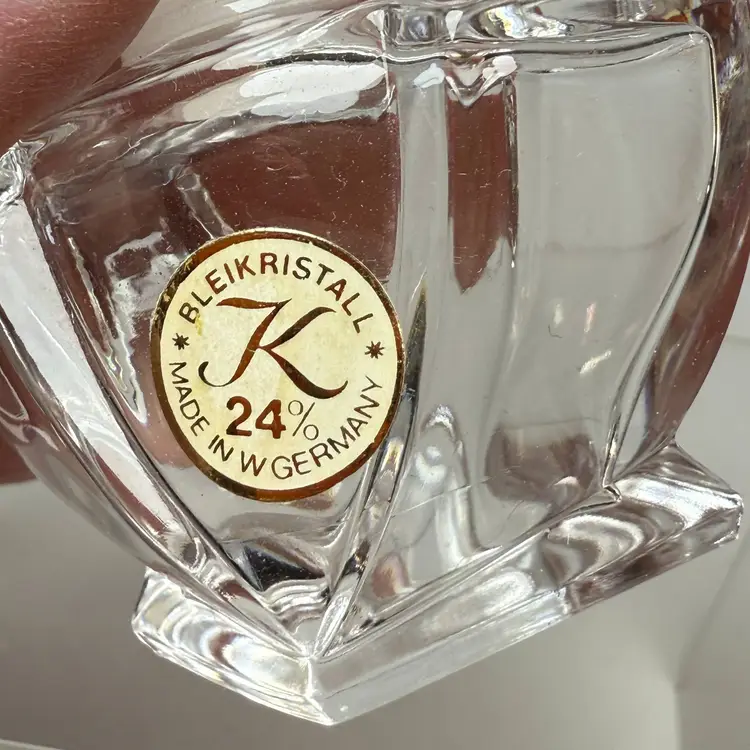 Vintage Art Deco Crystal Perfume Bottle Made in West Germany
