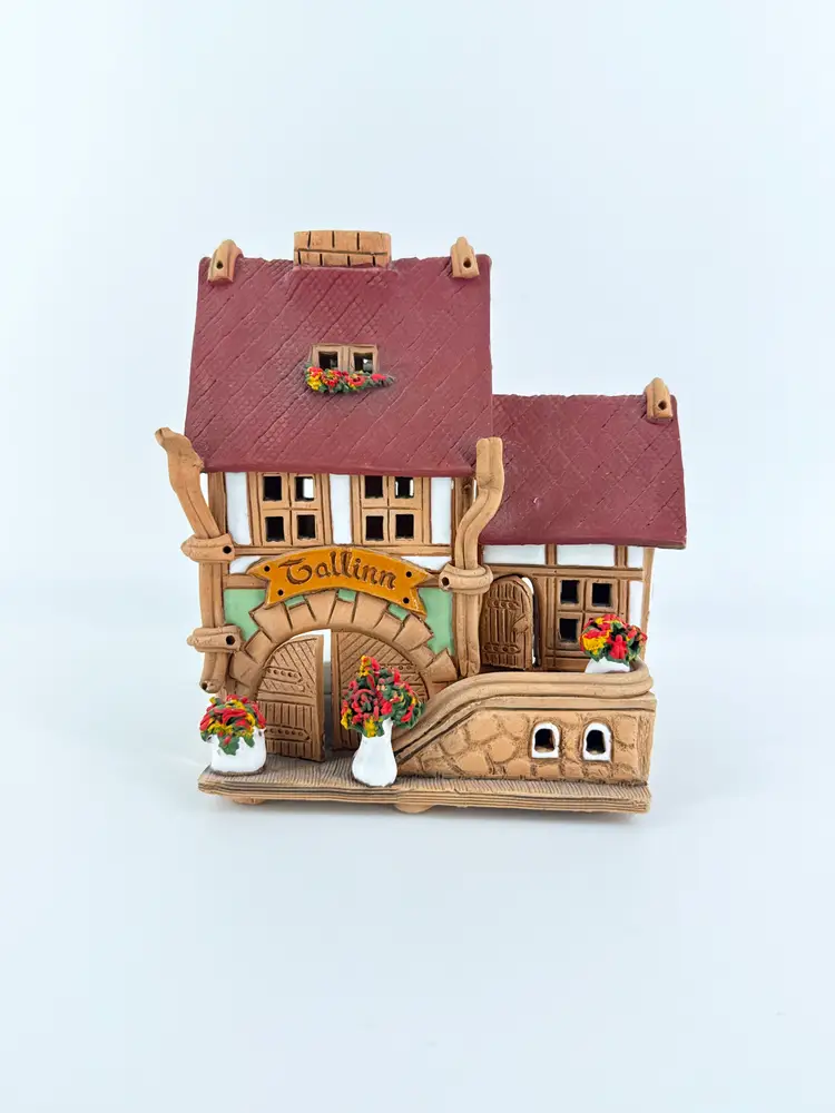 Tallinn Estonia Handmade Terra Cotta Cottage Village House Luminary