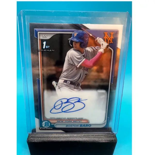Boston Baro 1st Bowman Chrome Auto New York Mets